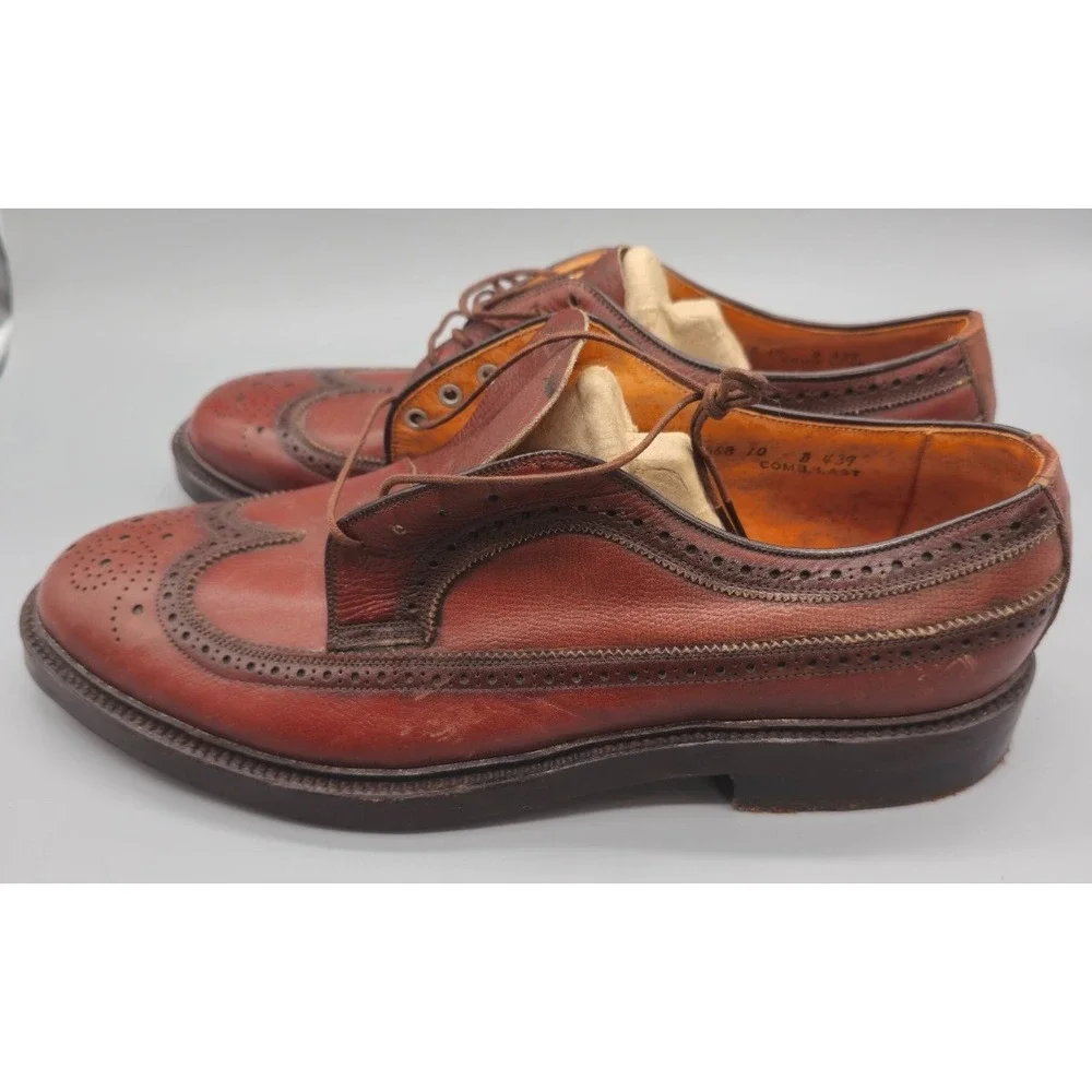 Crosby Square Brand FLEETWOOD Brown  Men's Wingtip Shoes, size 10 D